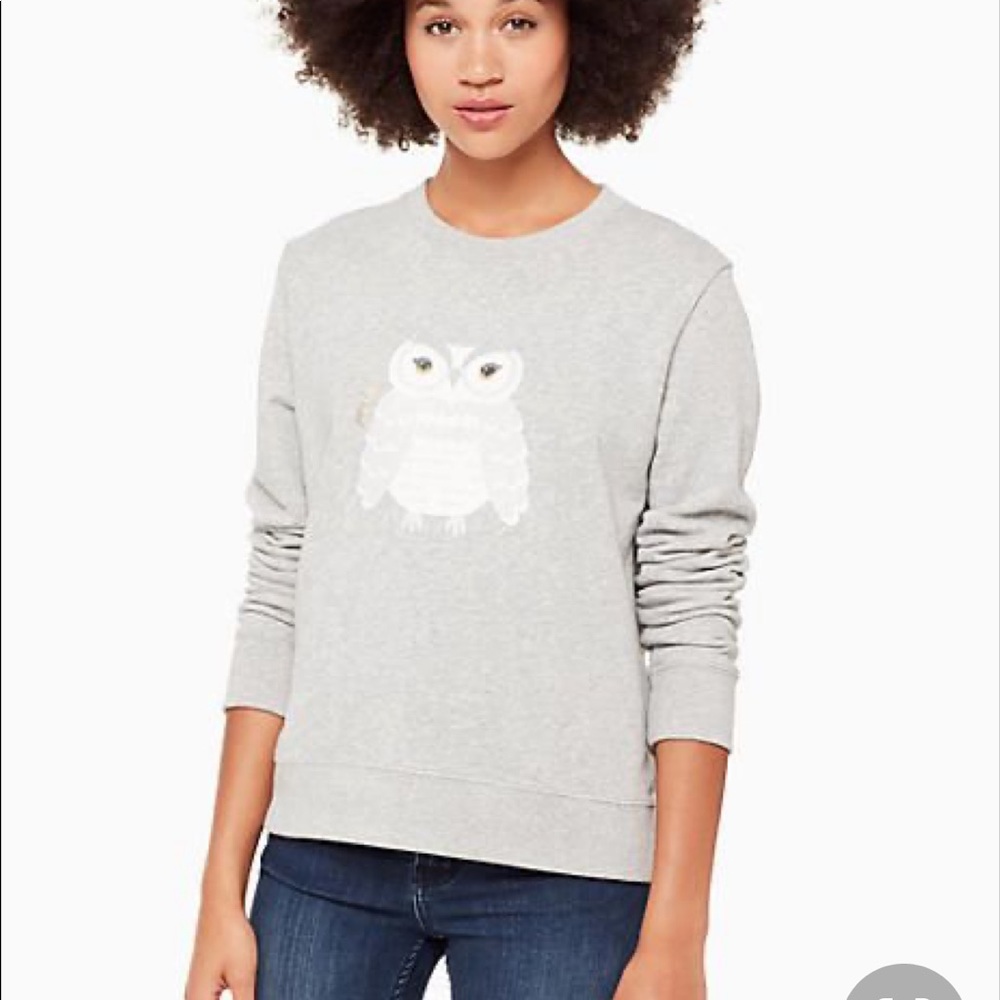 Kate Spade Owl Cotton Sweatshirt - XL - NWT